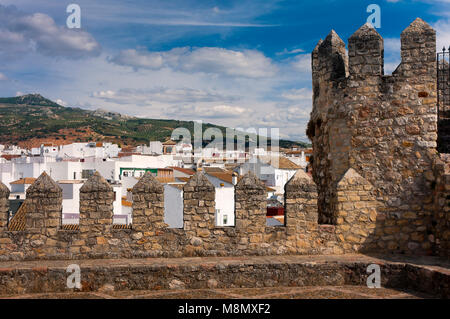 Vista panoramica dal Palazzo del Castello dei Conti di Cabra (IX secolo). Cabra. In provincia di Cordoba. Regione dell'Andalusia. Spagna. Europa Foto Stock