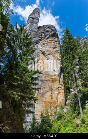 Rocce Adrspach-Teplice, Dolni Adrspach, Hradec Kralove, Repubblica Ceca, Europa Foto Stock