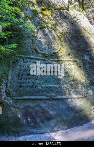 Rocce Adrspach-Teplice, Dolni Adrspach, Hradec Kralove, Repubblica Ceca, Europa Foto Stock