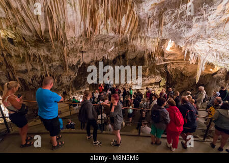 Le Grotte di Postumia, Carniola interna, Slovenia, Europa Foto Stock