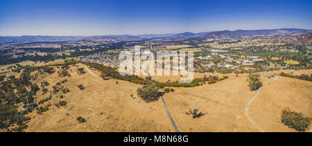 Antenna paesaggio panoramico di Killara e Bandiana - piccole città in Victoria, Australia Foto Stock