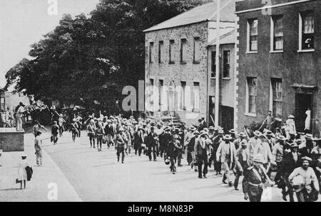 Arrivo di Boers prigionieri in St Helen Isola dopo la guerra Boers, immagine dal settimanale francese quotidiano l'illustrazione, 17 novembre 1900 Foto Stock