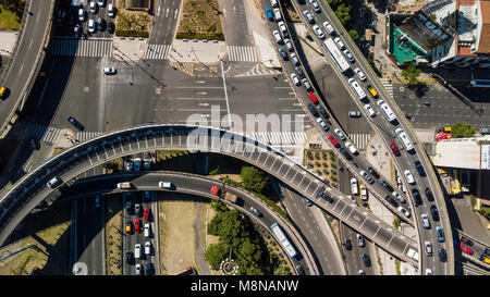 9 de Julio Avenue / Au 25 de Mayo Highway Interchange, Buenos Aires, Argentina Foto Stock