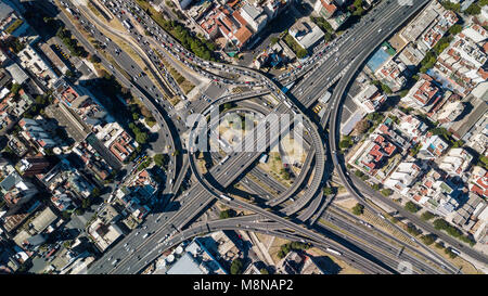 9 de Julio Avenue / Au 25 de Mayo Highway Interchange, Buenos Aires, Argentina Foto Stock