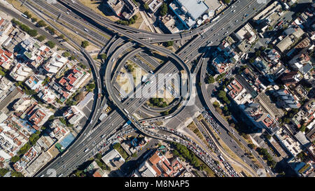 9 de Julio Avenue / Au 25 de Mayo Highway Interchange, Buenos Aires, Argentina Foto Stock