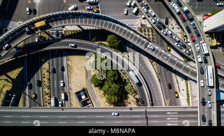 9 de Julio Avenue / Au 25 de Mayo Highway Interchange, Buenos Aires, Argentina Foto Stock