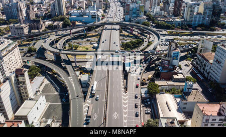 9 de Julio Avenue / Au 25 de Mayo Highway Interchange, Buenos Aires, Argentina Foto Stock