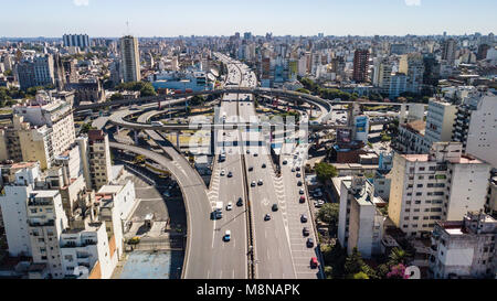 9 de Julio Avenue / Au 25 de Mayo Highway Interchange, Buenos Aires, Argentina Foto Stock