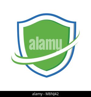 Protezione sicura protezione scudo moderno simbolo Vettore Graphic Logo Design Illustrazione Vettoriale
