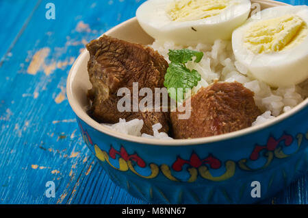 Calcutta Biryani Montone - misti piatto di riso Foto Stock