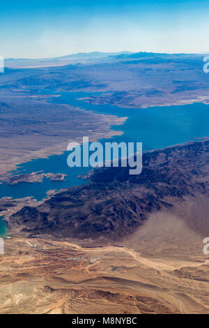 Il lago Mead sul fiume Colorado, circa 24 miglia dal Las Vegas Strip, a sud-est della città di Las Vegas, Nevada negli stati del Nevada e Arizona Foto Stock