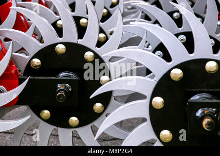 Spiked, nuova tecnologia harrow, close-up, immagine di sfondo Foto Stock