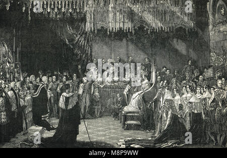 Incoronazione della regina Victoria, 28 giugno 1838 Foto Stock