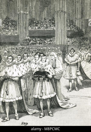 Incoronazione di Guglielmo IV, 8 settembre 1831, l'Abbazia di Westminster Foto Stock