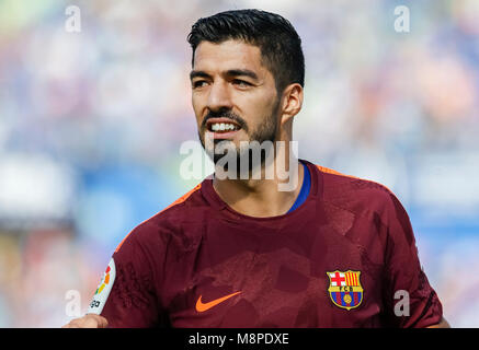 Madrid, Spagna. 16 Settembre, 2017. LaLiga partita di calcio, Getafe CF vs FC Barcellona al Coliseum Alfonso Perez Stadium. © ABEL F. ROS/ Alamy Stock Foto Stock