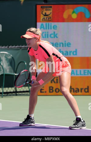 Key Biscayne, STATI UNITI D'AMERICA. Xix marzo, 2018. Eugenie Bouchard al Miami aperto a Crandon Park Tennis Center su Aprile 3, 2016 in Key Biscayne, Florida. Persone: Eugenie Bouchard Credito: tempeste Media Group/Alamy Live News Foto Stock