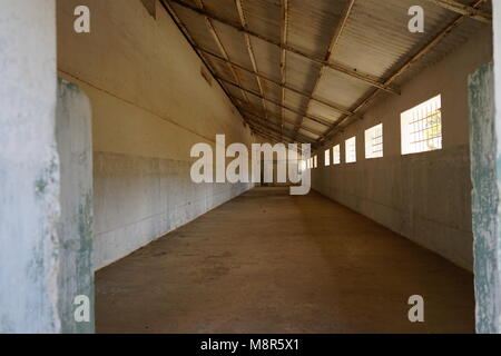 Blocchi di caserme, Museu do Tarrafal, Tarrafal Camp, Tarrafal, isola di Santiago, Capo Verde Foto Stock