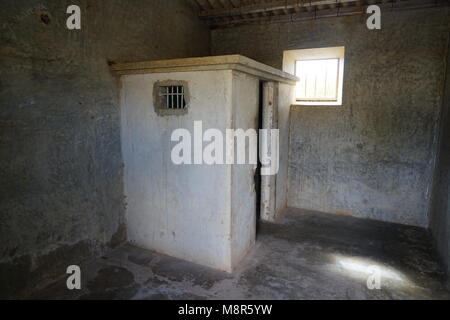 Il Hollandinha cella di punizione, Museu do Tarrafal, Tarrafal Camp, Tarrafal, isola di Santiago, Capo Verde, Africa Foto Stock