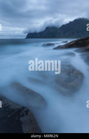 Scena da Tungeneset, Senja, Norvegia Foto Stock