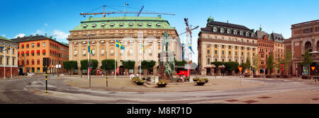 Stoccolma, Svezia - 25 giugno: Vista a Gustav Adolfs square il 25 giugno 2016 in Svezia Foto Stock