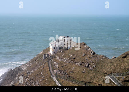 Mizen Head stazione del segnale sulla punta della penisola di mizen, West Cork, in Irlanda, dove il primo cavo di comunicazione è venuto a terra da AMERICA, Foto Stock