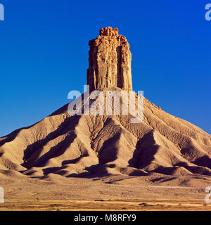 Chimney rock sull'ute mountain tribal park vicino a Cortez, Colorado Foto Stock