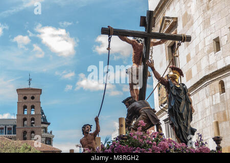 Processione del Venerdì Santo. Leon, Spagna. Settimana Santa 2017. Foto Stock