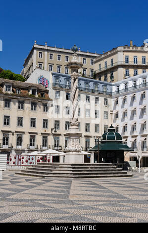 Piazza del Municipio di Lisbona, Portogallo Foto Stock