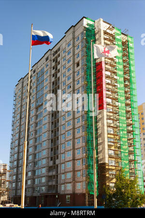 Nuova costruzione di multi-storey house. Nizhny Novgorod. La Russia Foto Stock