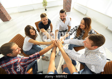 Il successo del team aziendale.Il concetto di unità Foto Stock