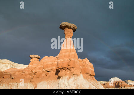 Toadstool hoodoos al Grand Staircase-Escalante Monumento Nazionale in Utah. Foto Stock