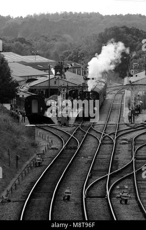 1896 Sud Orientale e Chatham Railway (SE&CR) O1 classe 0-6-0 locomotiva a vapore n. 65 a Horsted Keynes stazione sulla ferrovia Bluebell, UK. Foto Stock