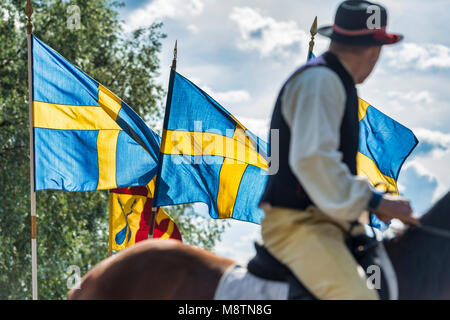 Tradizionale festa di mezza estate in Rattvik, Dalarna,Svezia Foto Stock