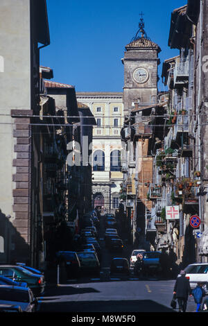 CAPRAROLA, Italia - 27 Novembre 2011: uno del caratteristico paesino nel centro dell'Italia, Caprarola, nella regione Lazio. Foto Stock