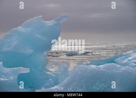 Spiaggia di diamante in Islanda Foto Stock