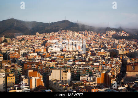 Vista di Nou Barris neighbouhood, Barcellona. Spagna Foto Stock