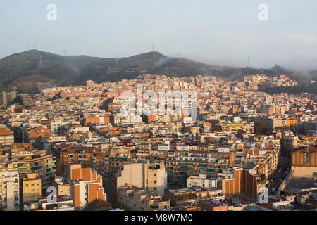 Vista di Nou Barris neighbouhood, Barcellona. Spagna Foto Stock