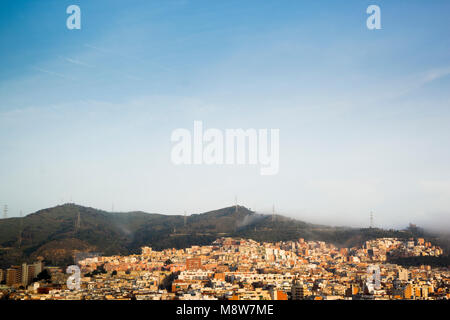 Vista di Nou Barris neighbouhood, Barcellona. Spagna Foto Stock