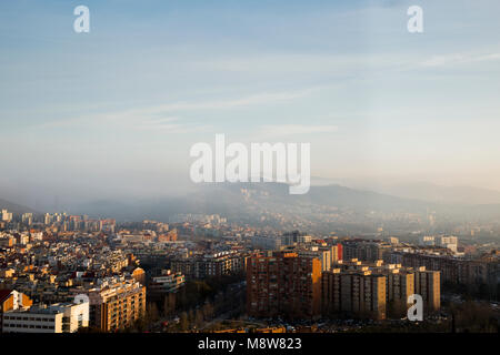 Vista di Nou Barris neighbouhood, Barcellona. Spagna Foto Stock