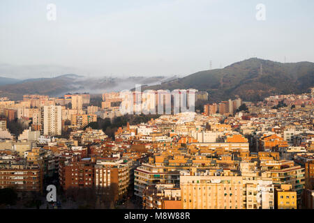Vista di Nou Barris neighbouhood, Barcellona. Spagna Foto Stock