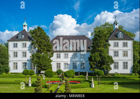 Manor House e il castello di Gut Panker con italien giardino, Panker, Mar Baltico, Schleswig-Holstein, Germania, Europa Foto Stock