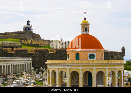 Il vecchio cimitero di San Juan di Porto Rico Foto Stock