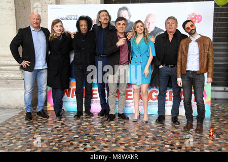 Roma 20 Marzo 2018 Cinema Moderno - Photocall fim UNA FESTA ESAGERATA, il cast Credito: Giuseppe Andidero/Alamy Live News Foto Stock