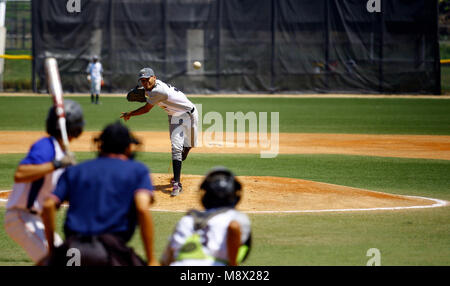 San Joaquin, Carabobo, Venezuela. 20 Mar, 2018. Marzo 20, 2018. Empresas Polar continua a fare il rilancio di Baseball nella città Innier (RBI) programma per 9 anni. Essi hanno nel loro registrare più di quaranta atleti situato in campo nazionale e internazionale di baseball professionale delle organizzazioni. In questa nona edizione 120 giovani giocatori vedrà la disputa di 15 posti per la certificazione come anoters a livello III con la dicitura del venezuelano lega di baseball professionale (LVBP) nel parallelo League e campionato venezuelano di prospettive, nonché 15 posti per la certificazione come arbitro in alleanza con Foto Stock