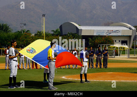 San Joaquin, Carabobo, Venezuela. 20 Mar, 2018. Marzo 20, 2018. Empresas Polar continua a fare il rilancio di Baseball nella città Innier (RBI) programma per 9 anni. Essi hanno nel loro registrare più di quaranta atleti situato in campo nazionale e internazionale di baseball professionale delle organizzazioni. In questa nona edizione 120 giovani giocatori vedrà la disputa di 15 posti per la certificazione come anoters a livello III con la dicitura del venezuelano lega di baseball professionale (LVBP) nel parallelo League e campionato venezuelano di prospettive, nonché 15 posti per la certificazione come arbitro in alleanza con Foto Stock