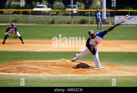 San Joaquin, Carabobo, Venezuela. 20 Mar, 2018. Marzo 20, 2018. Empresas Polar continua a fare il rilancio di Baseball nella città Innier (RBI) programma per 9 anni. Essi hanno nel loro registrare più di quaranta atleti situato in campo nazionale e internazionale di baseball professionale delle organizzazioni. In questa nona edizione 120 giovani giocatori vedrà la disputa di 15 posti per la certificazione come anoters a livello III con la dicitura del venezuelano lega di baseball professionale (LVBP) nel parallelo League e campionato venezuelano di prospettive, nonché 15 posti per la certificazione come arbitro in alleanza con Foto Stock