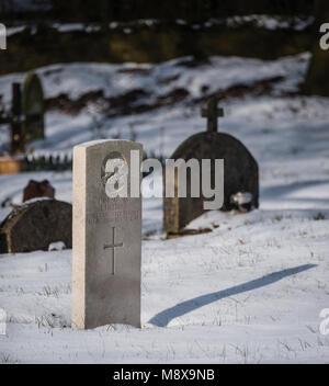 Commonwealth War tomba nel cimitero cattolico, Clitheroe, Lancashire, Regno Unito. Foto Stock