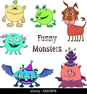 Cartoon mostri impostato Illustrazione Vettoriale