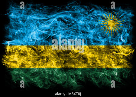 Ruanda bandiera di fumo Foto Stock