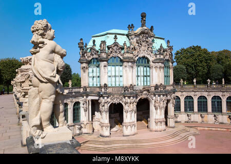 Palazzo Zwinger, XVIII secolo - famoso edificio storico in Dresden Foto Stock